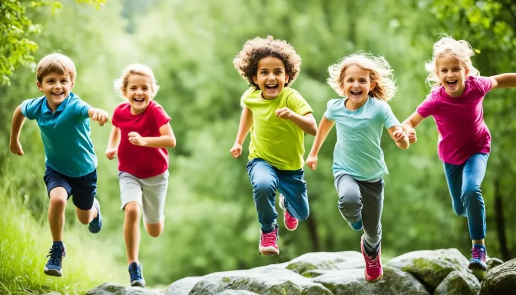 Toddler playing outside, exploring nature and developing physical, cognitive, and emotional skills through outdoor activities.